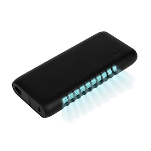 Внешний аккумулятор с встроенной УФ лампой Uno 6000 mAh, черный - купить оптом