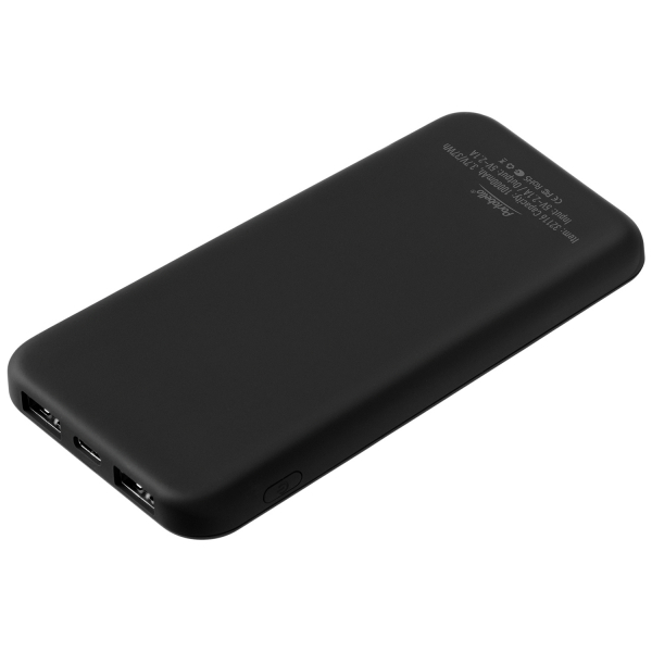 Внешний аккумулятор с подсветкой Luce 10000 mAh, черный - купить оптом