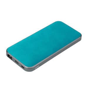 Внешний аккумулятор In Velour 10000 mAh, бирюзовый - купить оптом