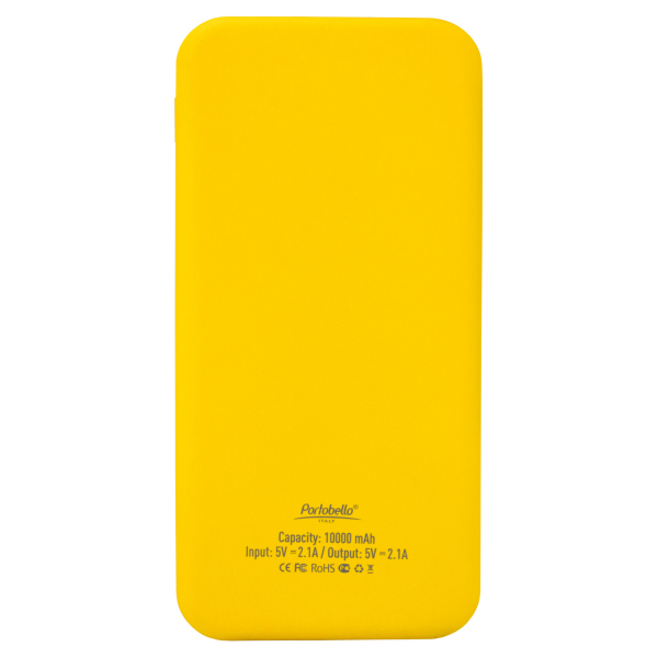 Внешний аккумулятор с подсветкой Luce Lemoni 10000 mAh, желтый - купить оптом
