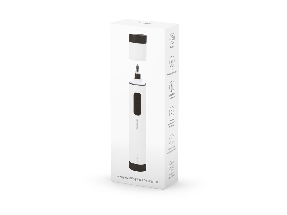 Отвертка аккумуляторная Rombica MyKit S1 White, белый - купить оптом