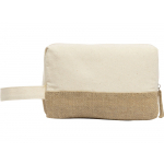 Косметичка Jute с ручкой из хлопка и джута, натуральный, молочный, фото 2