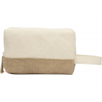 Косметичка Jute с ручкой из хлопка и джута, натуральный, молочный, фото 3