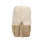 Косметичка Jute с ручкой из хлопка и джута, натуральный, молочный, фото 4