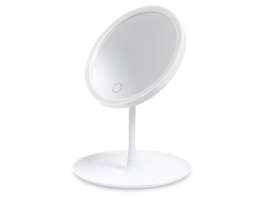 Косметическое зеркало с LED-подсветкой Beautific, белый - купить оптом