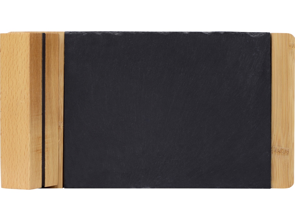 Набор для сыра из сланцевой доски и ножей Bamboo collection Taleggio (Р), светло-коричневый - купить оптом