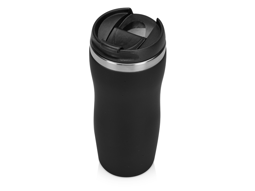 Термокружка Mony Steel 350 мл, soft touch, черный (Р) - купить оптом