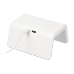 Зарядная станция с часами 15W Flame, белая, фото 4