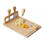 Набор для сыра из бамбука со съемной подставкой Camembert, натуральный/серебристый, фото 3