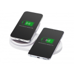 Складная зарядная станция с беспроводной зарядкой Flashport, 15 Вт, белый, фото 3