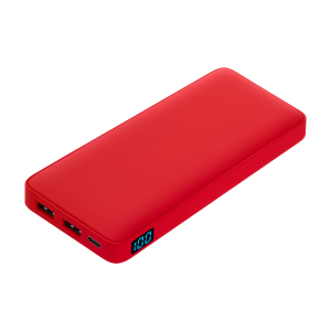 Внешний аккумулятор с подсветкой Ancor Plus 10000 mAh, красный - купить оптом