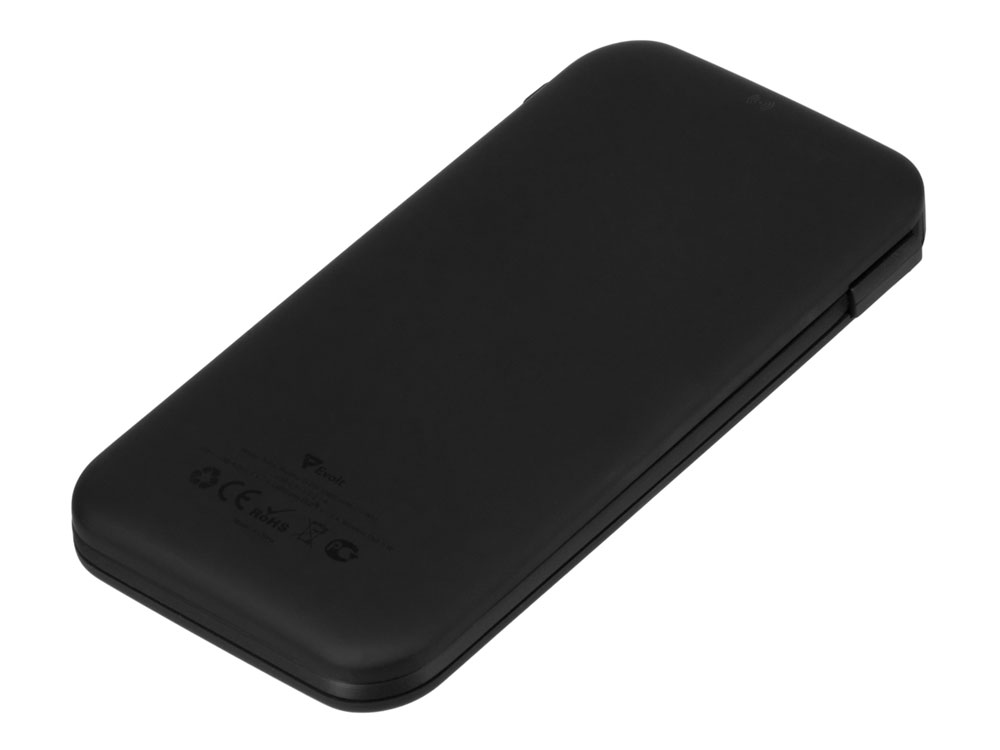 Внешний беспроводной аккумулятор с подсветкой лого Astro, 10000 mAh, черный - купить оптом