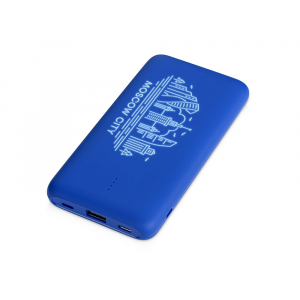Внешний беспроводной аккумулятор с подсветкой лого Reserve X v.2, 8000 mAh, ярко-синий - купить оптом