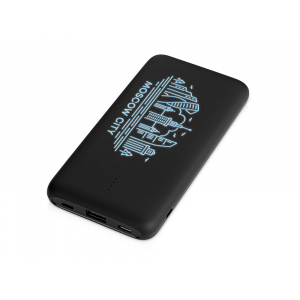 Внешний беспроводной аккумулятор с подсветкой лого Reserve X v.2, 8000 mAh, ярко-черный - купить оптом
