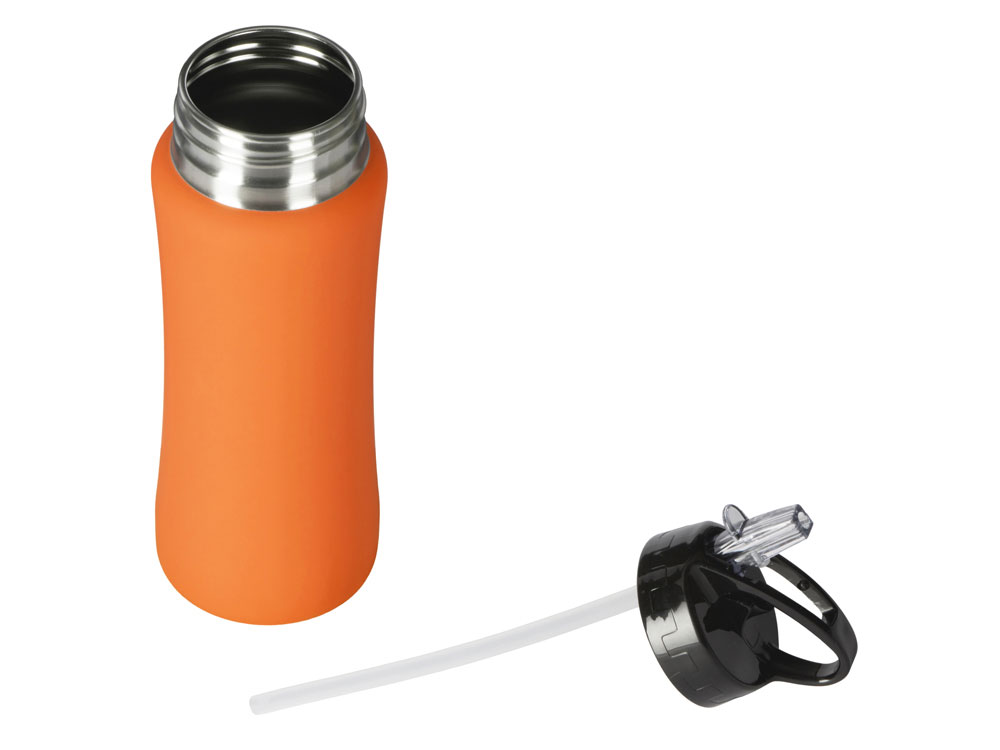Бутылка для воды Bottle C1, сталь, soft touch, 600 мл, оранжевый - купить оптом