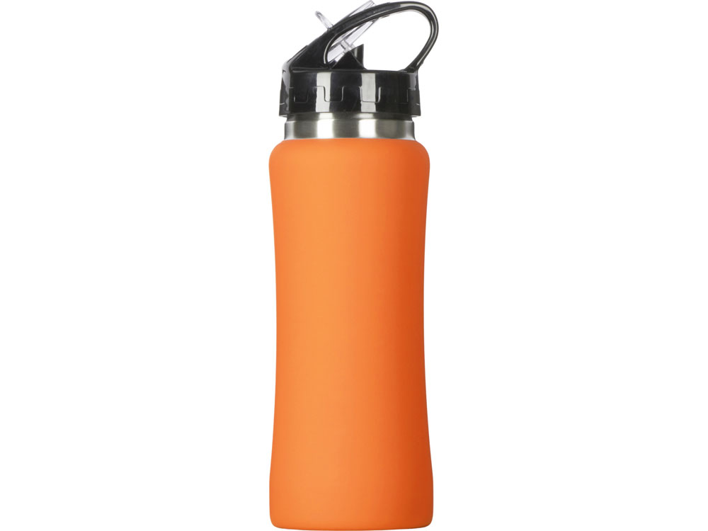 Бутылка для воды Bottle C1, сталь, soft touch, 600 мл, оранжевый - купить оптом