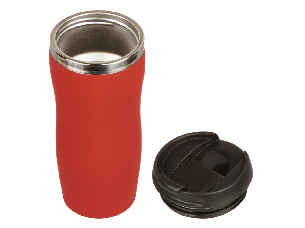 Термокружка Double wall mug C1, soft touch, 350 мл, красный - купить оптом