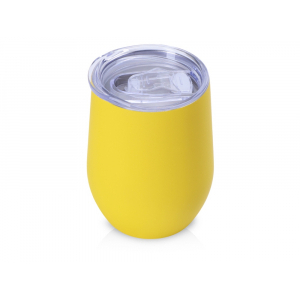 Термокружка Vacuum mug C1, soft touch, 370мл, желтый - купить оптом