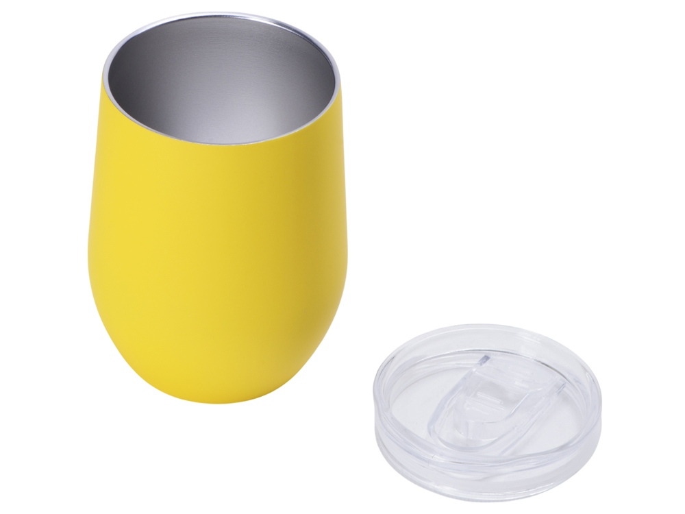Термокружка Vacuum mug C1, soft touch, 370мл, желтый - купить оптом