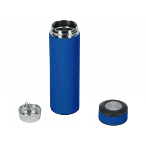 Вакуумный термос Vacuum Flask C1, soft touch, 420мл, синий - купить оптом