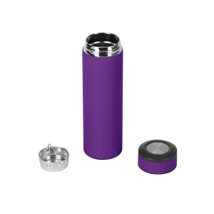 Вакуумный термос Vacuum Flask C1, soft touch, 420мл, фиолетовый - купить оптом