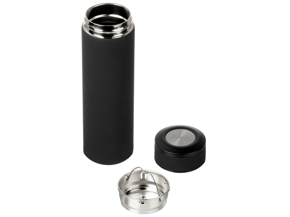 Вакуумный термос Vacuum Flask C1, soft touch, 420мл, черный - купить оптом