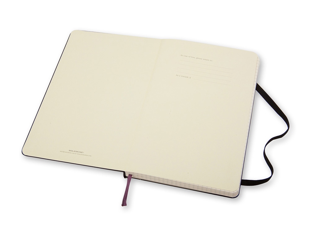 Записная книжка Moleskine Classic (в клетку) в твердой обложке, Large (13х21см), черный - купить оптом