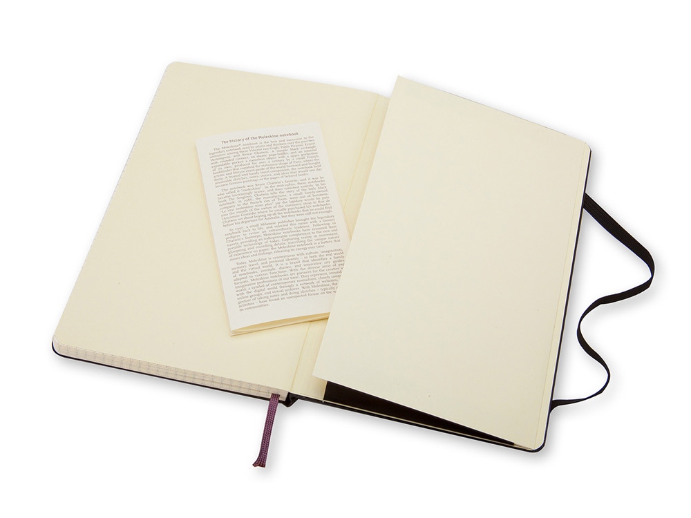 Записная книжка Moleskine Classic (в клетку) в твердой обложке, Large (13х21см), черный - купить оптом