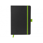 Блокнот ColorNote Black, твердая обложка A5, 80 листов, черный с зеленым яблоком, фото 2