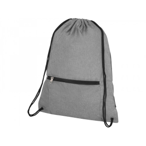 Складной рюкзак со шнурком Coss, heather medium grey, серый - купить оптом