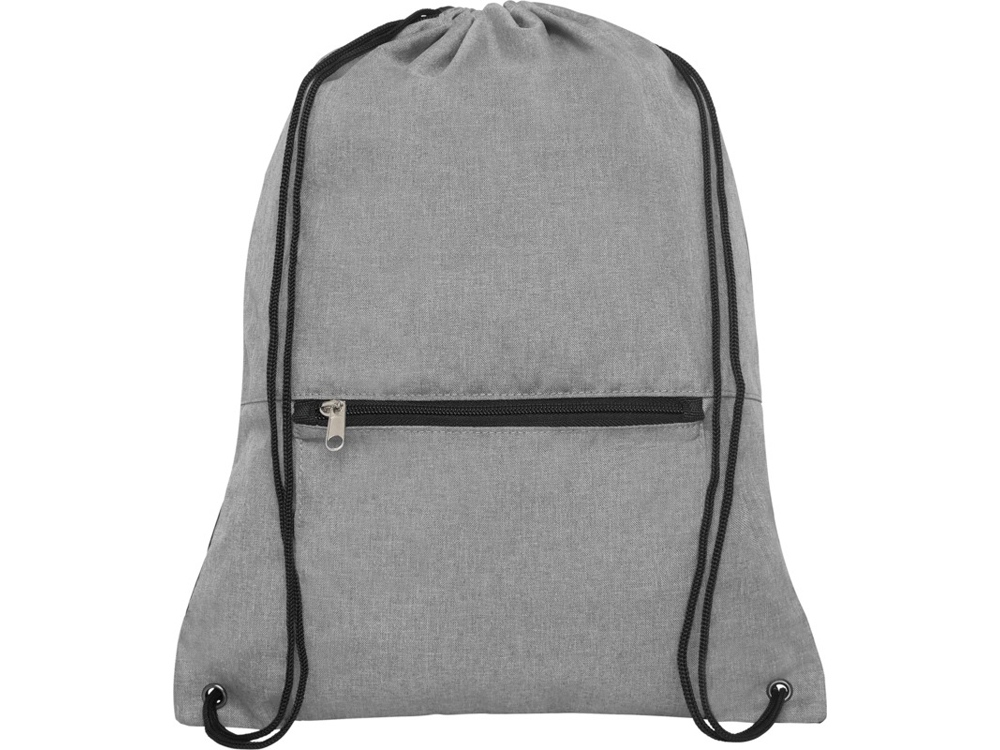 Складной рюкзак со шнурком Coss, heather medium grey, серый - купить оптом
