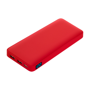Внешний аккумулятор с подсветкой Ancor PD Plus 10000 mAh, красный - купить оптом