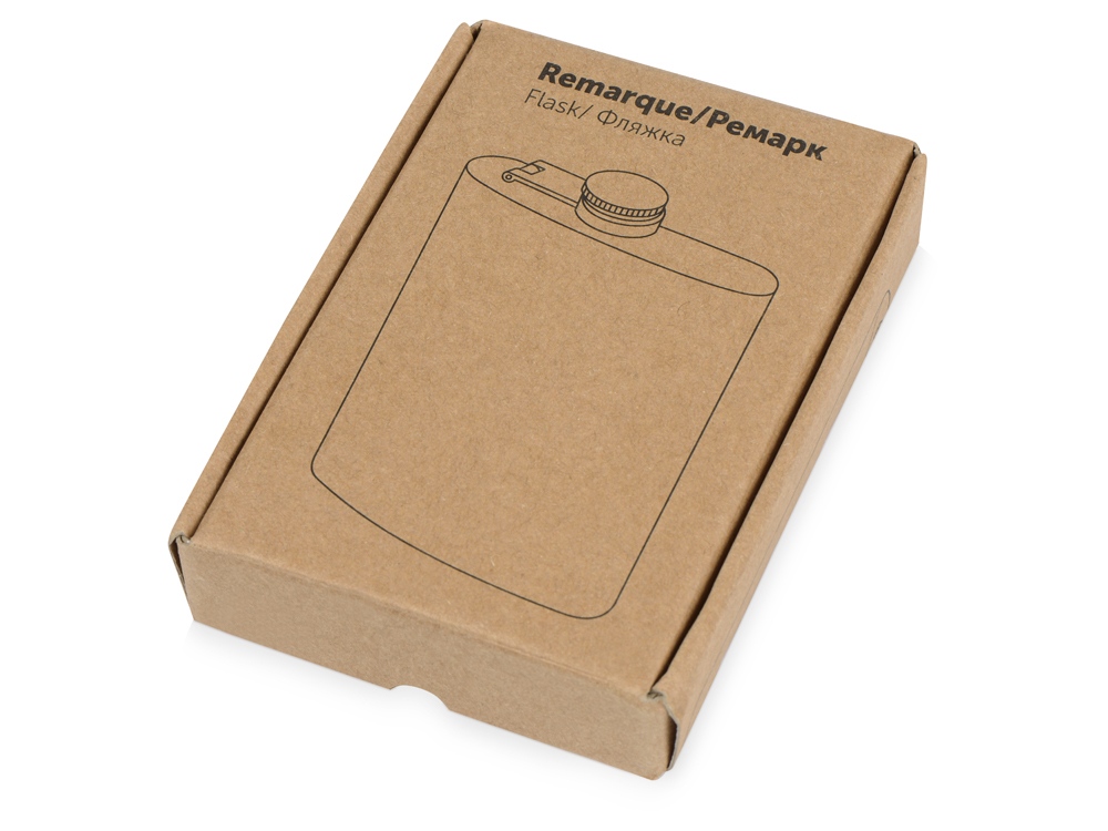 Фляжка 240 мл Remarque soft touch, 304 сталь, черный (P) - купить оптом