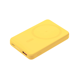 Внешний аккумулятор Largo PD 5000mAh с функцией беспроводной зарядки 15W, желтый - купить оптом