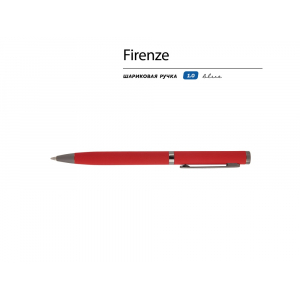 Ручка Firenze шариковая автоматическая софт-тач, красная, красный - купить оптом