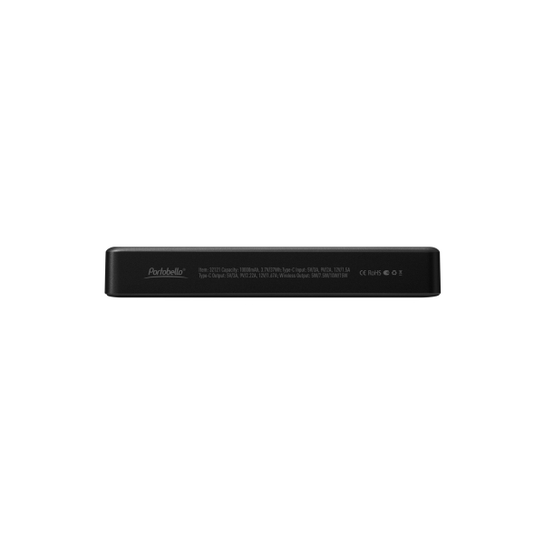 Внешний аккумулятор Atlantis PD Plus 10000mAh с функцией беспроводной зарядки 15W, черный - купить оптом