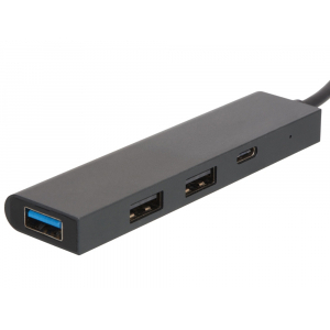 USB-концентратор Command, серый, черный - купить оптом