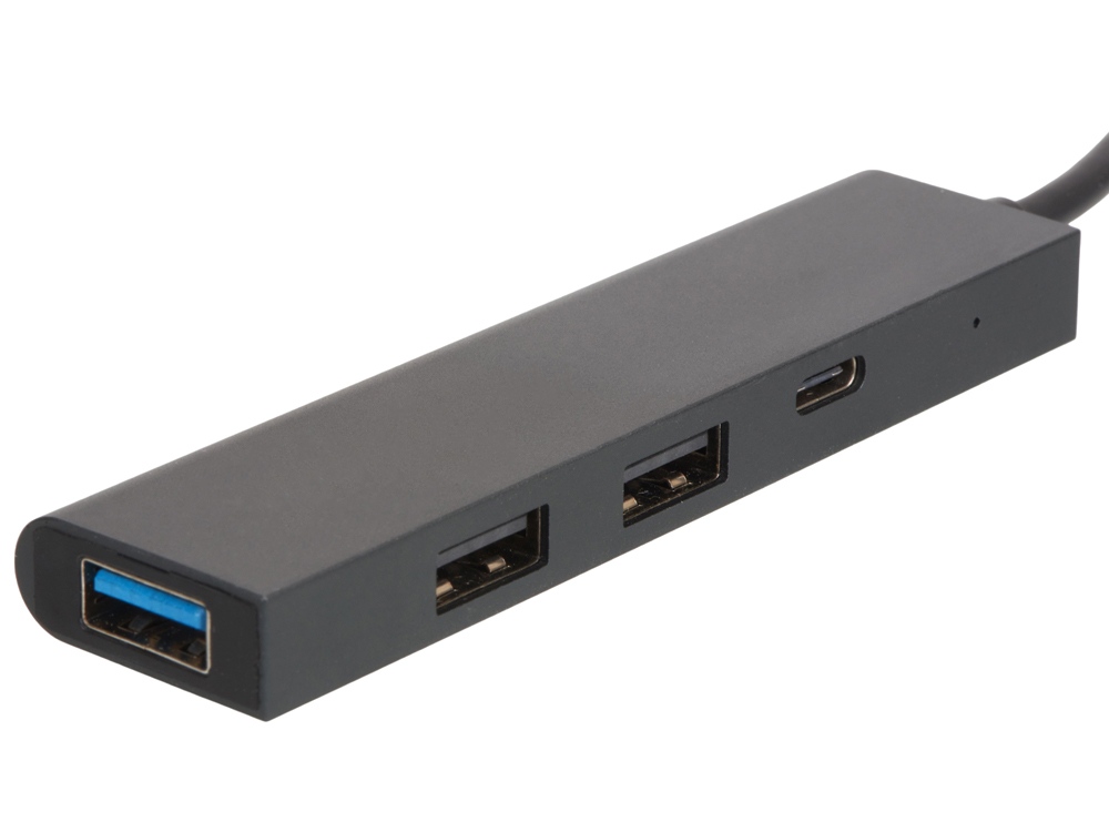 USB-концентратор Command, серый, черный - купить оптом