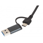 USB-концентратор Command, серый, черный, фото 4
