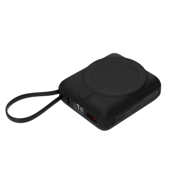 Внешний аккумулятор с подсветкой Ritter PD 10000mAh с функцией беспроводной зарядки 15W, черный - купить оптом