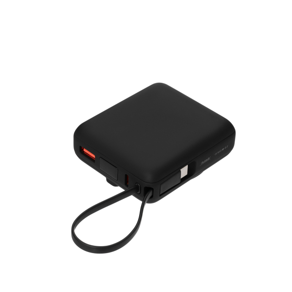 Внешний аккумулятор с подсветкой Ritter PD 10000mAh с функцией беспроводной зарядки 15W, черный - купить оптом