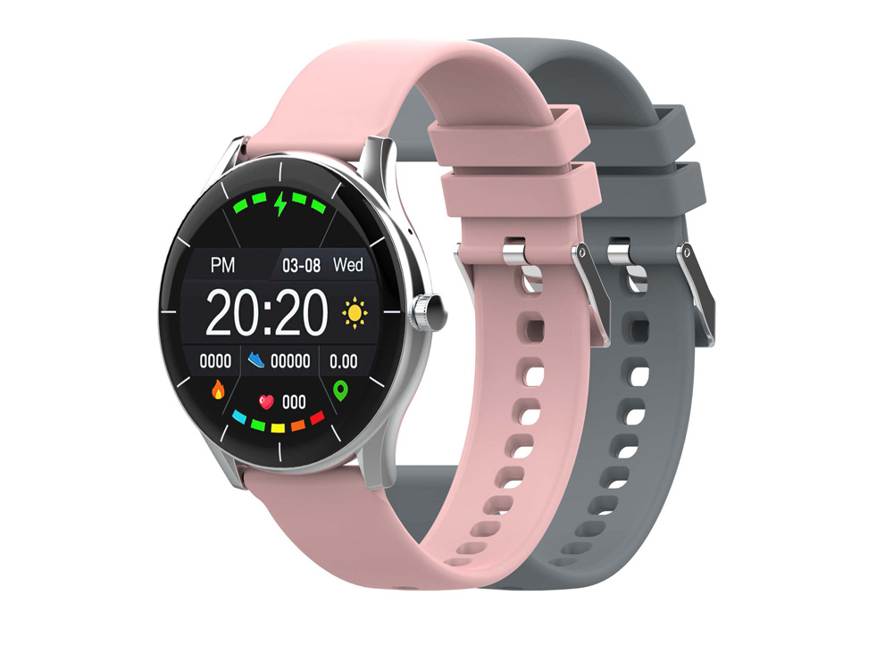 Умные часы HIPER IoT Watch GT, серый/розовый - купить оптом
