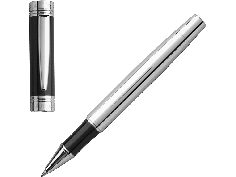 Ручка-роллер Zoom Classic Black. Cerruti 1881 (Р), серебристый/черный - купить оптом