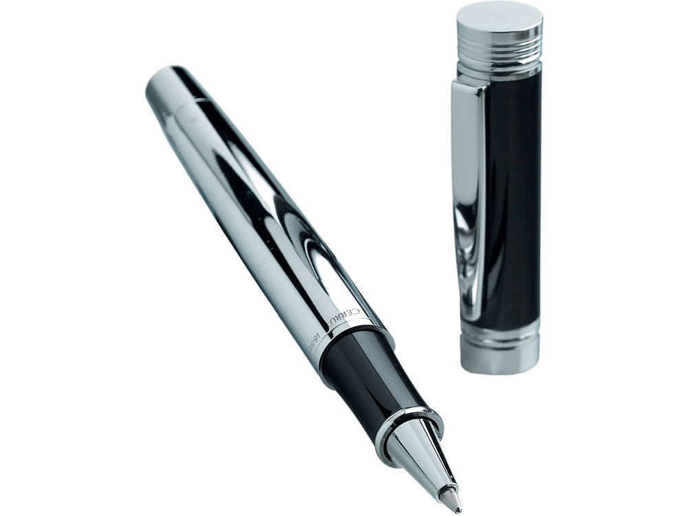 Ручка-роллер Zoom Classic Black. Cerruti 1881 (Р), серебристый/черный - купить оптом